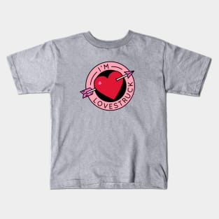 I'm Lovestruck | Cute Valentine Badge Kids T-Shirt